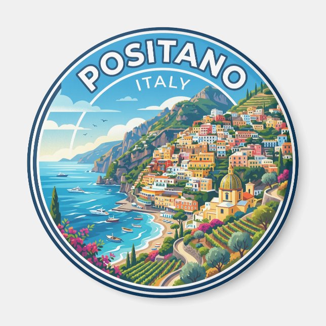 Positano Italien Magnet (Framsidan)