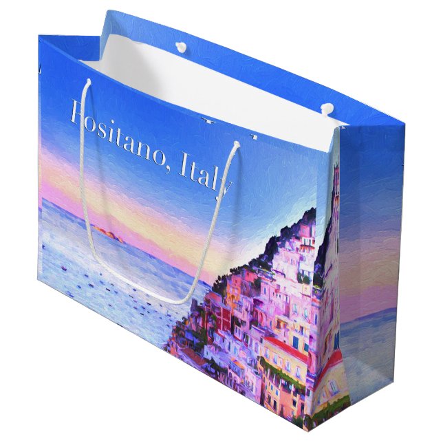 Positano, Italien Solnedgång Presentpåse (Framsidan Vinklad)