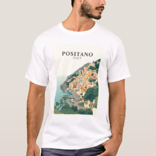 Positano, Italien Stad Vintage T Shirt