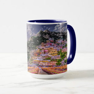 Positano Italien Sunset Amalfi Kusten Travel Mugg
