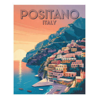 Positano Italien Vintage Resa Fototryck