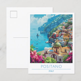 Positano Italien Vintage resor Vykort