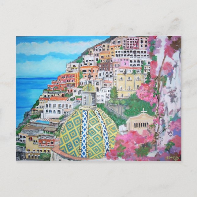 Positano, Italien - vykort (Framsida)