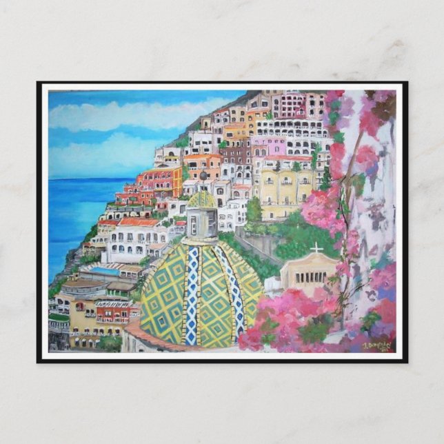 Positano, Italien - vykort (Framsida)
