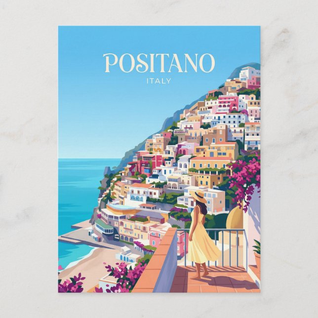 POSITANO ITALIEN VYKORT (Framsida)