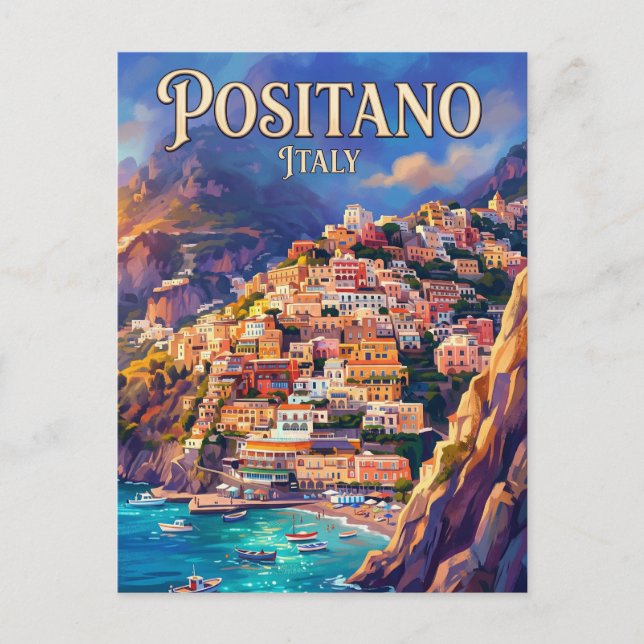 Positano Italien Vykort (Framsida)