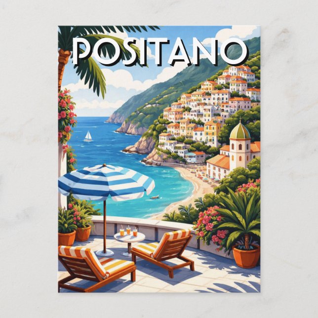 Positano Italien Vykort (Framsida)