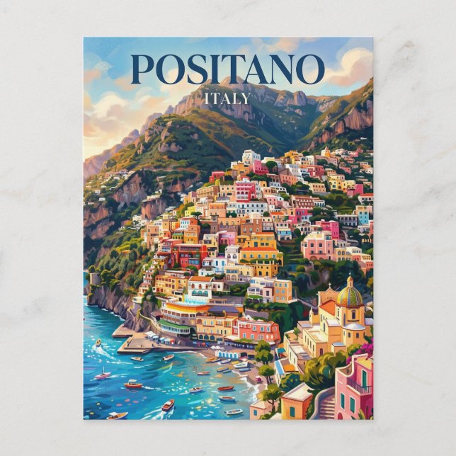 Positano Italien Vykort (Framsida)