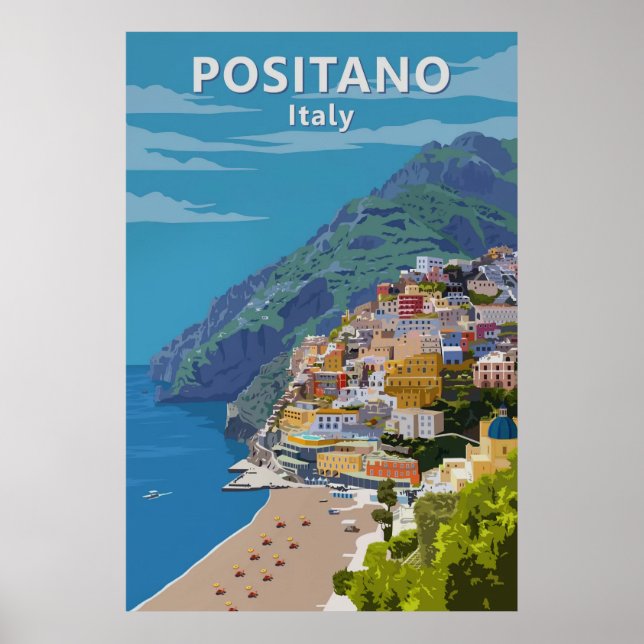 Positano, Italy Poster (Framsidan)