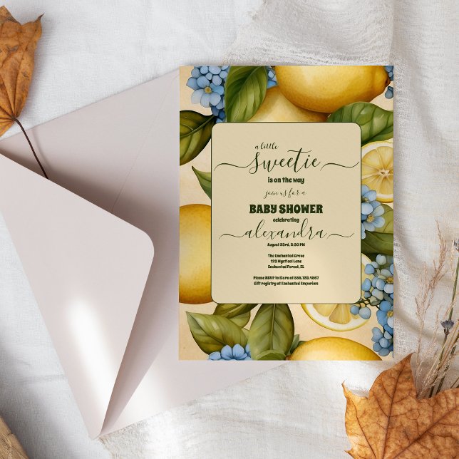 Positano Lemons Baby Shower Party Inbjudningar (Skapare uppladdad)