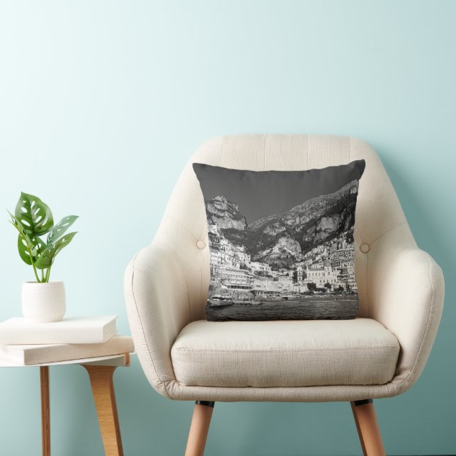Positano Marina Grande-stranden 2 - BW Kudde (Stol)