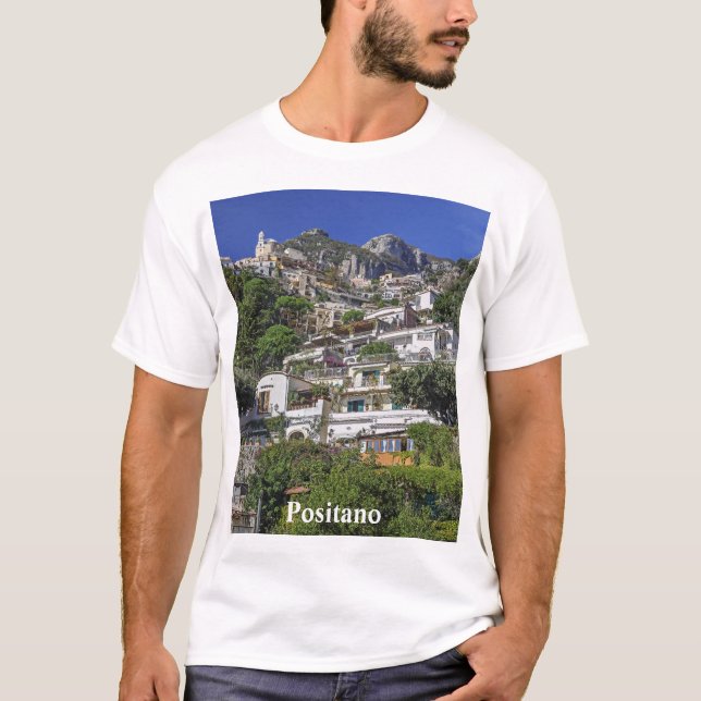 Positano på berg t shirt (Framsida)
