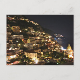 Positano på natten vykort