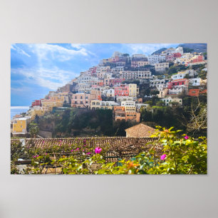Positano - Picturesque Italy Coastal Town Photo Poster