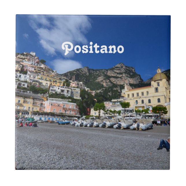 Positano strand kakelplatta (Framsidan)