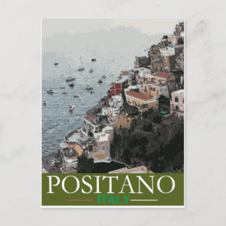 Positano turistaffisch meddelande vykort