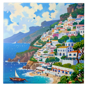 "Positano Village", Italien, italienska Kusten Wat Kakelplatta