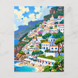 "Positano Village", Italien, italienska Kusten Wat Vykort