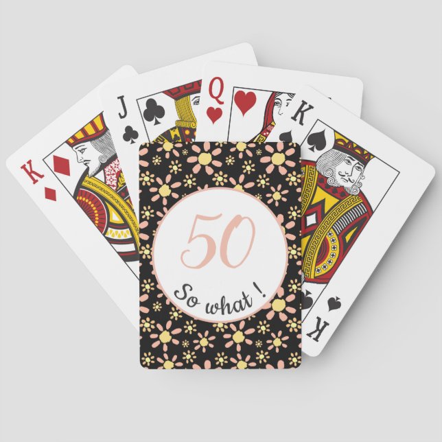 Positiv 50:e födelsedagen Funny 50, så vad Casinokort (Baksidan)