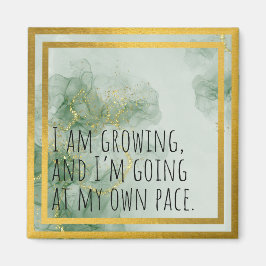 Positiv anvisning Vattenfärgsfärg Grönt/Guld Magnet