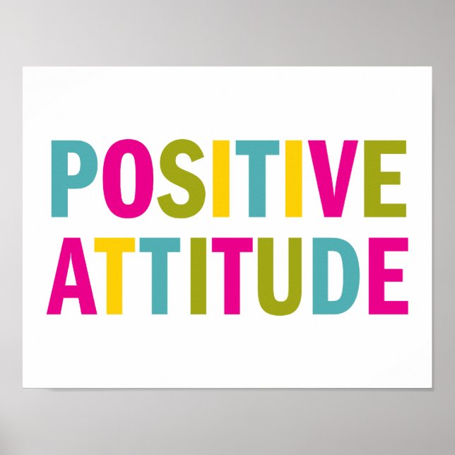Positiv attityd i starka färger poster (Framsidan)