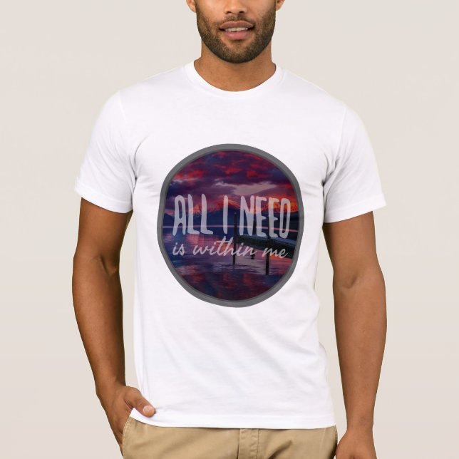 Positiv attityd inspirerande ord t shirt (Framsida)