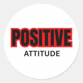 Positiv attityd Motiverande typografi T-shirt Runt Klistermärke