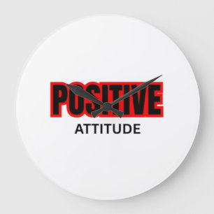 Positiv attityd Motiverande typografi T-Shirt  Stor Klocka