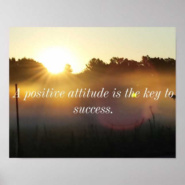 Positiv attitydinspiration Soluppgång Poster (Framsidan)