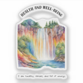 Positiv bekräftelse av hälsa och välbefinnande klistermärken