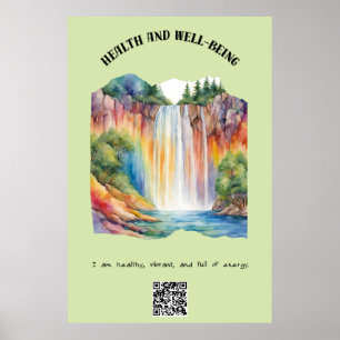 Positiv bekräftelse av hälsa och välbefinnande poster