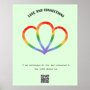 Positiv bekräftelse av kärlek och anslutning poster