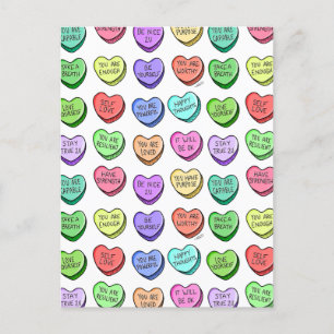 Positiv bekräftelse av Valentinets vykort