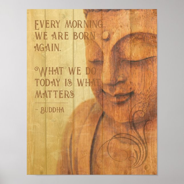 Positiv bekräftelse Buddhism Mindfulness-citat Poster (Framsidan)