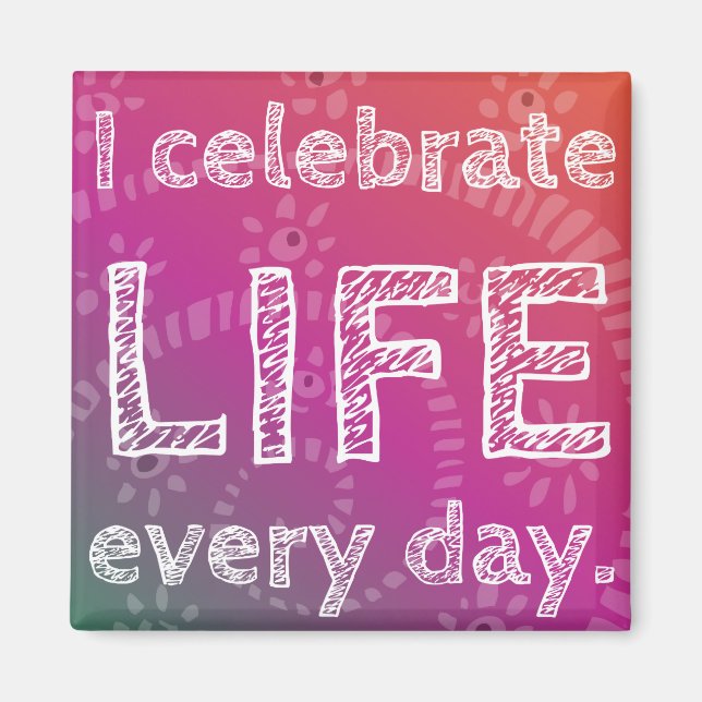 Positiv bekräftelse för Perfektens hälsosamma liv Magnet (Framsidan)