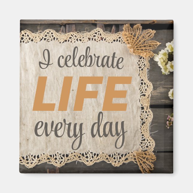 Positiv bekräftelse för Perfektens hälsosamma liv Magnet (Framsidan)