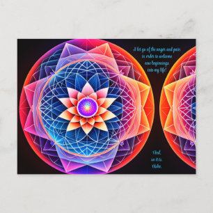 Positiv bekräftelse genom att låta smärta och ilsk vykort