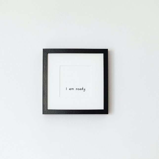 Positiv bekräftelse | I är redo | Väggkonst (Our "I Am Ready" wall art is a beautiful and inspiring addition to any space)
