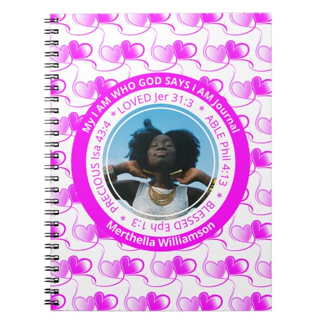 Positiv bekräftelse: Jag är Christian Journal Anteckningsbok (Framsidan)