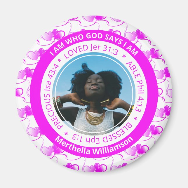 Positiv bekräftelse: Jag är kristen Magnet (Framsidan)