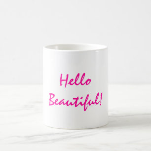 Positiv bekräftelse på hej kaffemugg