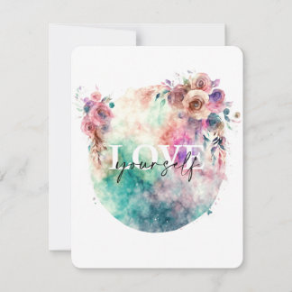 Positiv bekräftelse - själva Kärlek Julkort