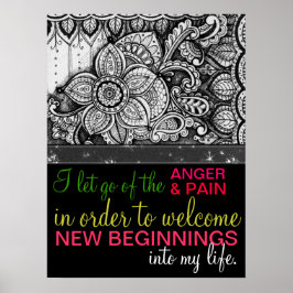 Positiv bekräftelsenergi för läkning poster