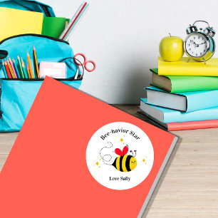 Positiv Beteende Klistermärke, Bee-havior Stjärna Runt Klistermärke