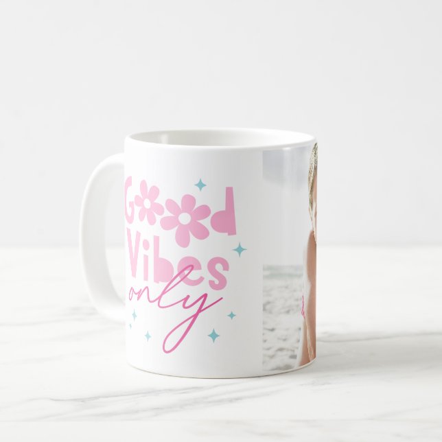 Positiv blomning kaffemugg (Framsida vänster)
