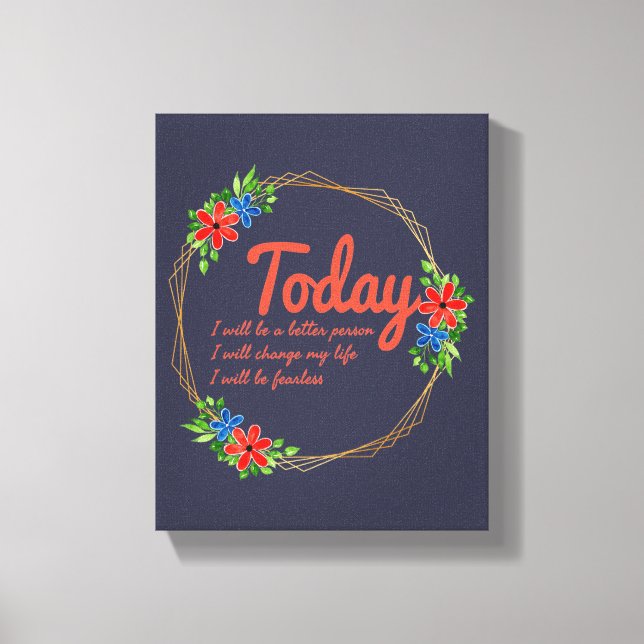 positiv bra visar framgångsrika citattecken canvastryck (Framsida)