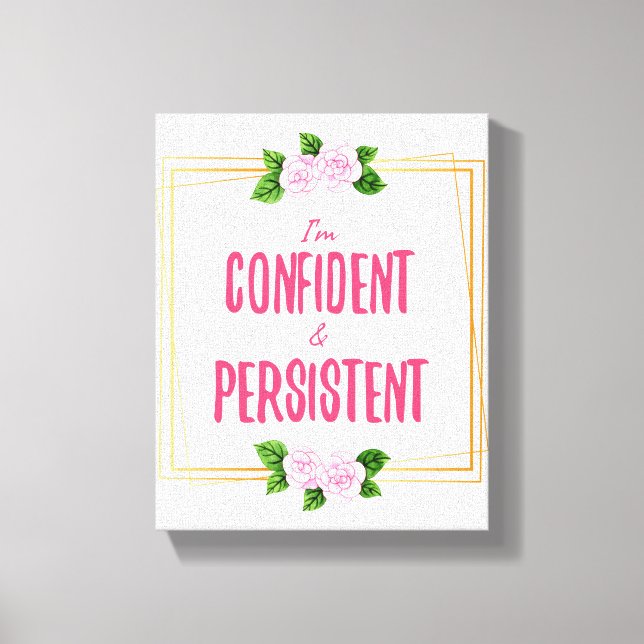 positiv bra visar framgångsrika citattecken canvastryck (Framsida)