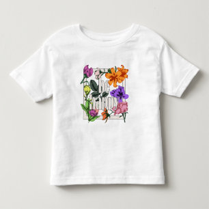Positiv citat BE Lycklig och trädgårdsblommor T Shirt