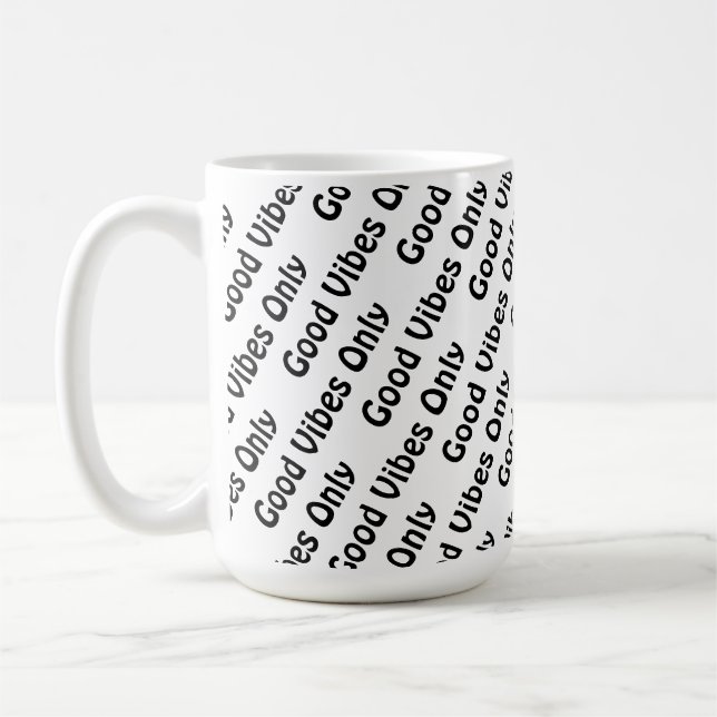 Positiv design för enbart bra bilder Typografi Kaffemugg (Vänster)