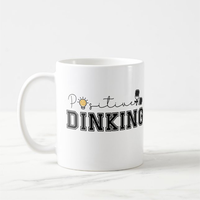 Positiv Dinking Rolig Pickleball Citat  Kaffemugg (Vänster)
